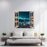 Folie imprimata color pentru decor perete locuinta, dimensiune 125 x 110cm, model: VIEW TO HAVEN 07, AVEX