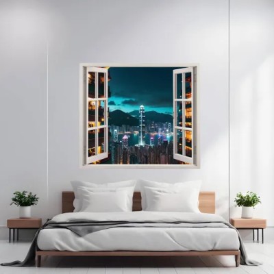 Folie imprimata color pentru decor perete locuinta, dimensiune 125 x 110cm, model: VIEW TO HAVEN 07 foto