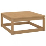 Taburet Gradina vidaXL, Lemn Masiv Pin, 70x70x30 cm, Maro Miere, Suport Picioare, Modular