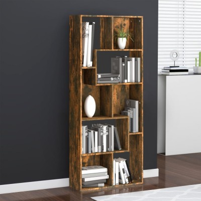 vidaXL Bibliotecă, stejar fumuriu, 67x24x161 cm, lemn prelucrat foto