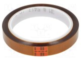 Bandă 3M pentru temperaturi ridicate 15mm x 33m, grosime 0,07mm, rezistentă p&acirc;nă la 260&deg;C