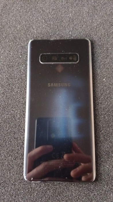 Capac Original Samsung Galaxy S10+ cu Geam Camera (SH) NEGRU