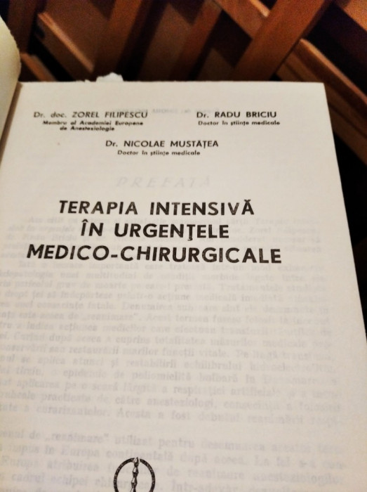 TERAPIA INTENSIVA IN URGENTELE MEDICO CHIRURGICALE -FILIPESCU,MUSTATEA .