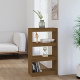 VidaXL Bibliotecă/Separator cameră, maro miere 60x30x103,5 cm lemn pin