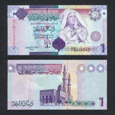 LIBIA █ bancnota █ 1 Dinar █ 2009 █ P-71 █ UNC █ necirculata