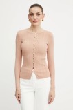 Elisabetta Franchi cardigan femei, culoarea bej, light, MK70S52E2