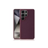 Husa compatibila cu Samsung Galaxy S26 Ultra, MagSafe, Design Woven, Soft Touch, Antisoc, Cherry Red