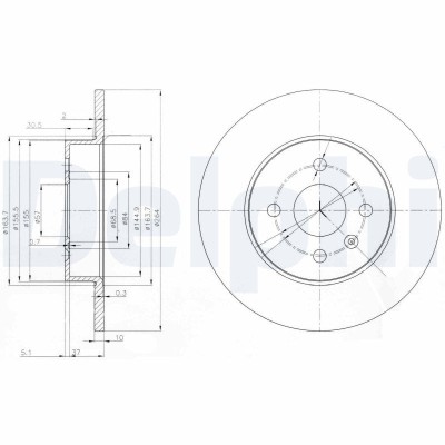 DELPHI BG3885C Disc frana foto
