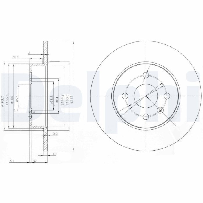 DELPHI BG3885C Disc frana