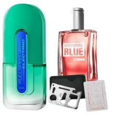 Set apa de toaleta Full Speed Electric 75 ml, apa de toaleta Individual Blue Strong 100 ml, card multifunctional de supravietuire, otel inoxidabil