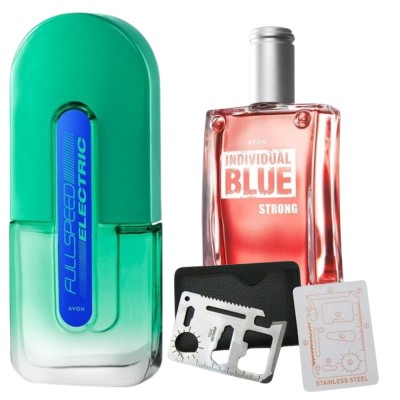 Set apa de toaleta Full Speed Electric 75 ml, apa de toaleta Individual Blue Strong 100 ml, card multifunctional de supravietuire, otel inoxidabil foto