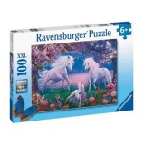 Cumpara ieftin Puzzle Unicorni albi, 100 piese