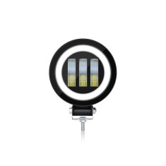 Proiector LED cu Angel Eyes DRL lumina alba 30W