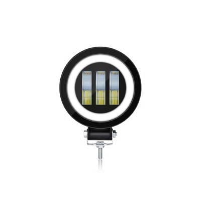 Proiector LED cu Angel Eyes DRL lumina alba 30W foto