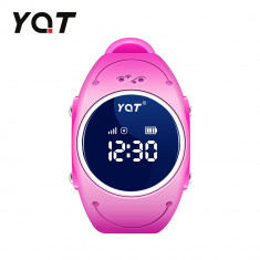 Ceas Smartwatch Pentru Copii YQT Q520S cu Functie Telefon, Localizare GPS, Istoric traseu, Apel de Monitorizare, Calitate somn, Pedometru, Roz, Cartel foto