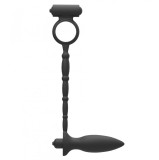 Vibrator Leso Plug with Vibe Ring Black