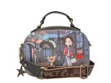 Geanta JANET DENESE multicolor, PARIS DREAM, din piele ecologica