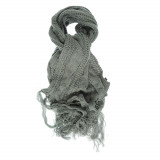 Fular tricotat gri lung
