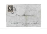 Romania 1870 Scrisoare cu timbru Carol cu favoriti 20 parale Bucuresci to Tg Jiului, Stampilat