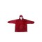 Patura CosyHoodie, tip hanorac, cu maneci,gluga si buzunare, material moale si placut la atingere,plusat,calduros,marime universala,80 x 100 cm, rosu/