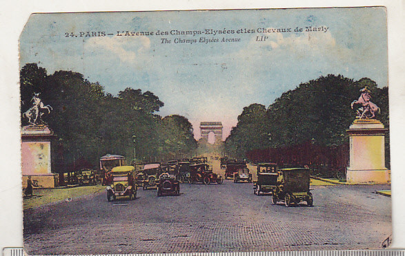 bnk cp Franta - Paris - Bvd Champs Elysees - uzata 1923