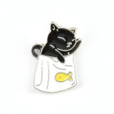 Brosa martisor pisica neagra in geanta