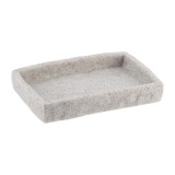 Săpuniera Polirășină Dreptunghi Design Piatră &ndash; Gri