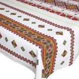 Fata de masa pentru 4 persoane, Motiv traditional, bumbac 100%, 150x150cm, multicolor