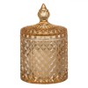 Lum&acirc;nare Parafina, Model Reliefat, Aromă Vanilie, Culoare Chihlimbar, Dimensiuni 8.5x14cm, Oem