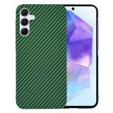 Husa slim carbon pentru samsung galaxy a55 5g - protectie premium fibershell, green