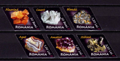 RO 2006 ,LP 1731, &amp;quot;Minerale&amp;quot; serie , MNH foto