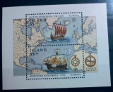 Islanda 1992 nave cu p&acirc;nze, corăbii Columb bloc neștampilata, Nestampilat