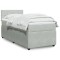 Gossi pat box spring cu saltea, gri deschis, 100x200 cm, catifea