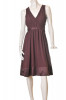 Rochie superba violet/mov maxi cu volan satin, talie accentuata satin, 40