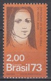 Brazilia 1973 - Centenarul nașterii Sfintei Tereza de Lisieux, Cota 6.50 EURO, MNH