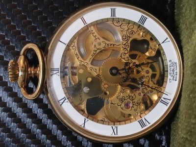 Vand ceas de buzunar mecanic( skeleton ) foto