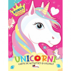 Unicorni. Carte de colorat cu activitati foto