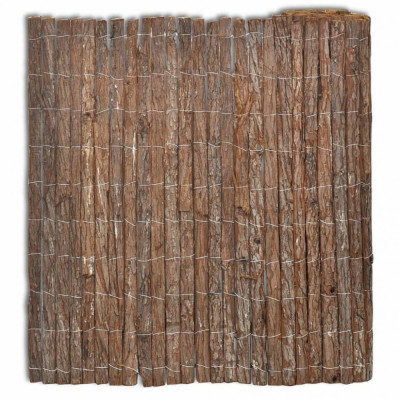 vidaXL Gard din scoarță de copac, 400 x 100 cm foto