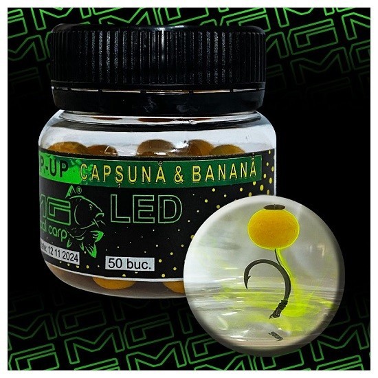 Pop-Up MG Special Carp LED Capsuna Banana 8mm