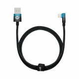 Cablu &icirc;nclinat Baseus MVP 2 Cu Cot Cu USB Lateral / Mufă Lightning 1m 2.4A Albastru (CAVP000021)