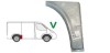 Segment reparatie aripa spate Vw Transporter T4, 1990-2003, Partea Dreapta, punte Spate in fata rotii, lungime 254, inaltime 425mm (pentru modelul sc, Rapid