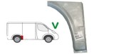 Segment reparatie aripa spate Vw Transporter T4, 1990-2003, Partea Dreapta, punte Spate in fata rotii, lungime 254, inaltime 425mm (pentru modelul sc, Rapid