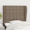 VidaXL Tăblie de pat cu aripioare gri taupe 83x23x118/128 cm textil 3118368