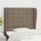 vidaXL Tăblie de pat cu aripioare gri taupe 83x23x118/128 cm textil 3118368