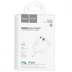 Incarcator Retea, Power Delivery 30W, Dual Ports, USB-A 18W + USB-C 30W, QC 3.0, Fast Charging, 5V, 3A, Lucky