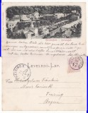 Baile Herculane -Vedere generala- clasica 1898, rara, Circulata, Printata