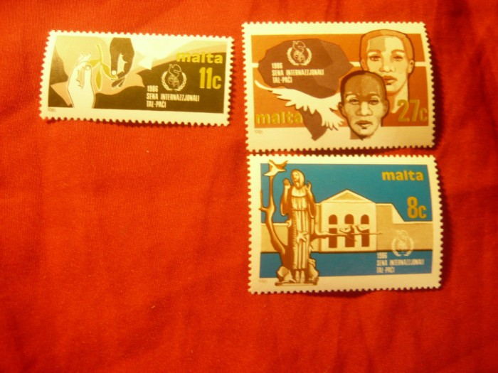 Serie Malta 1986 - Anul Prieteniei ,3 valori