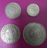 SV * Suriname 10 - 25 - 100 - 250 CENTS 1989 - 1988 * AUNC / UNC, America Centrala si de Sud, Cupru (arama)