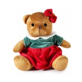 Figurina Ursulet Fetita Craciun plus multicolor cm 20 x 14 x 20 H
