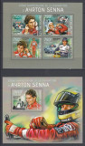 Cumpara ieftin Africa Centrala 2014- MASINI RALIURI - FORMULA 1 - AYRTON SENNA- BL+ KB - MNH, Nestampilat